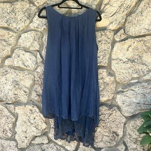 ITALIAN-MADE Lace Blue Mini Dress - perfect for date night!